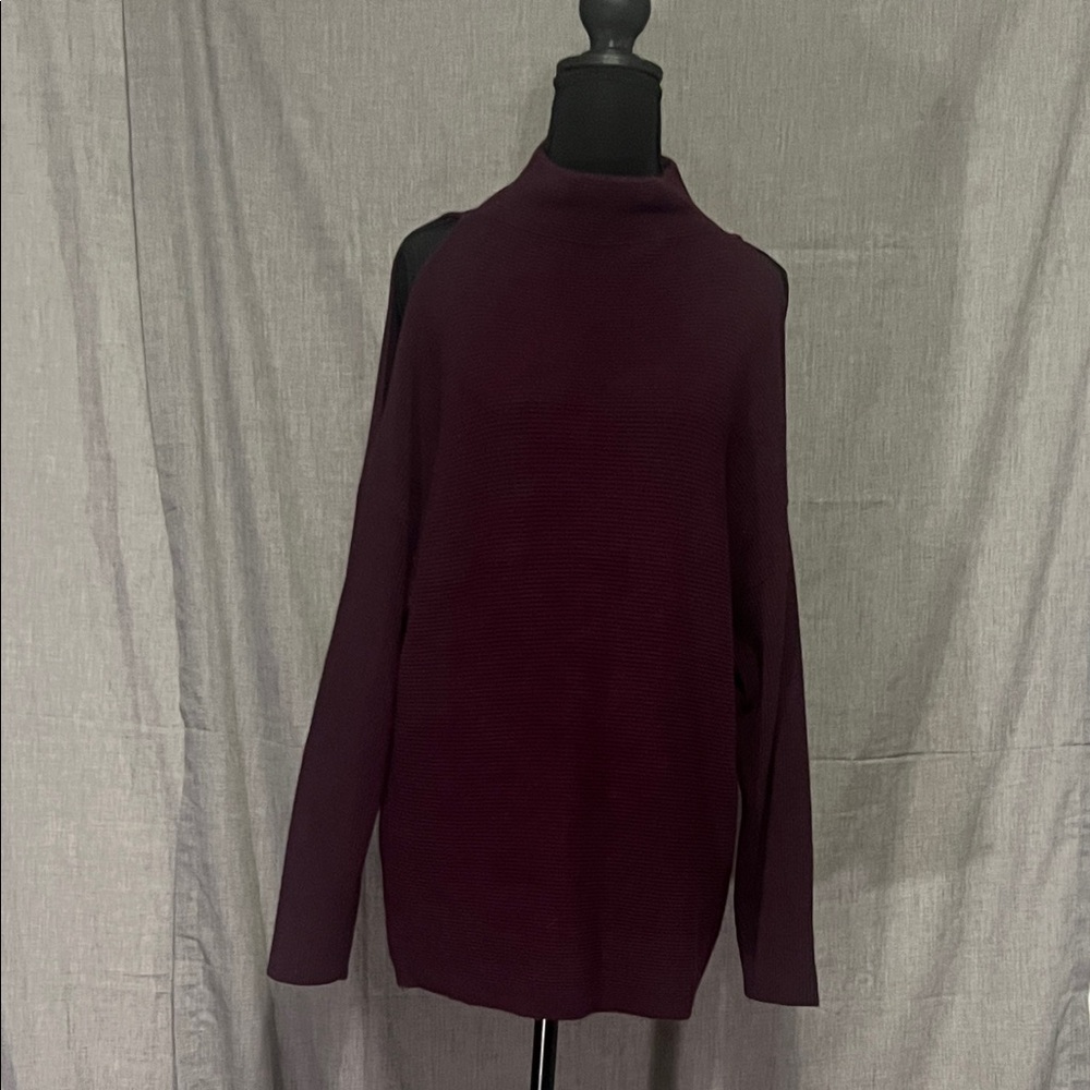 525 America Deep Purple Women's Turtleneck Sweater